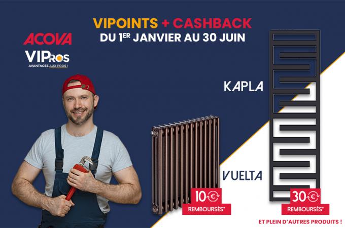 Illustration offre Cashback Vipros x Acova