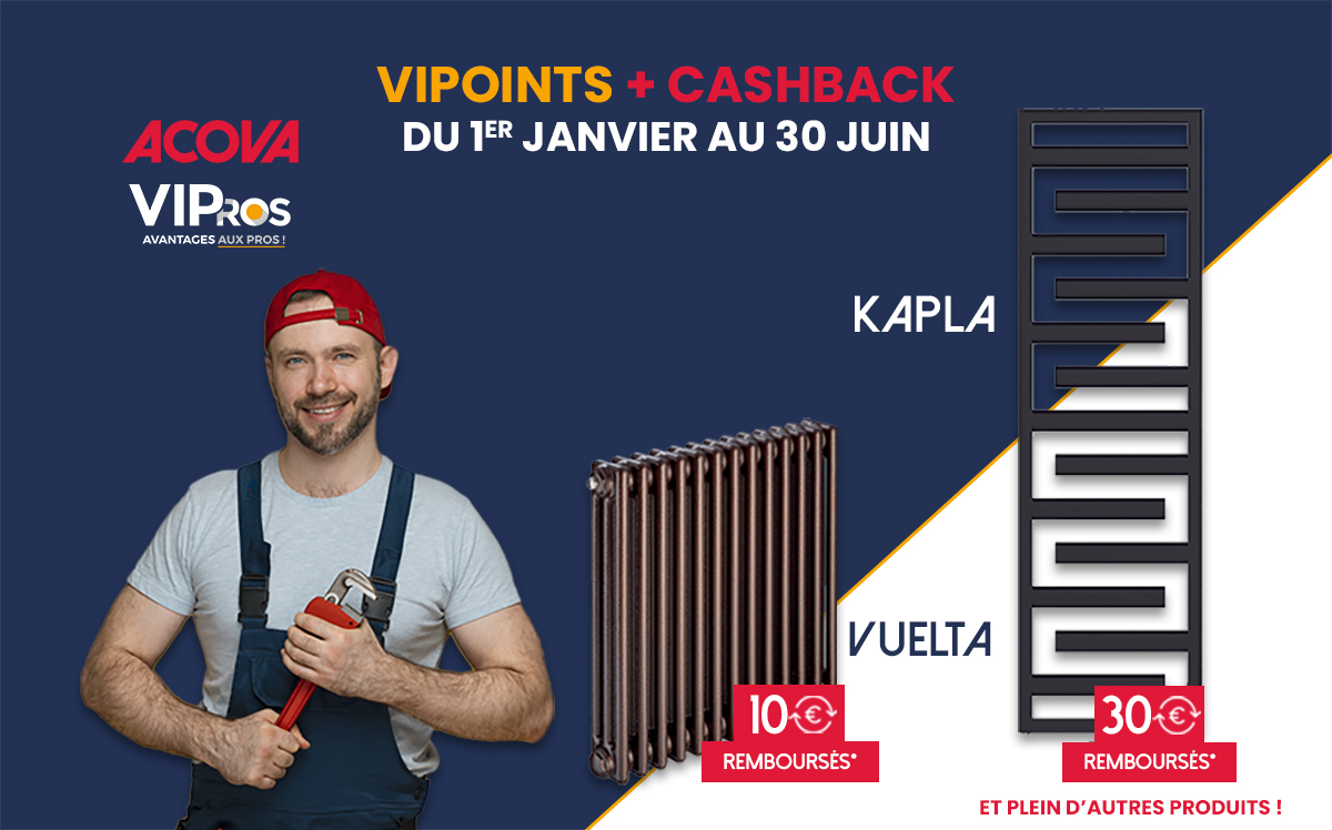 Illustration offre Cashback Vipros x Acova
