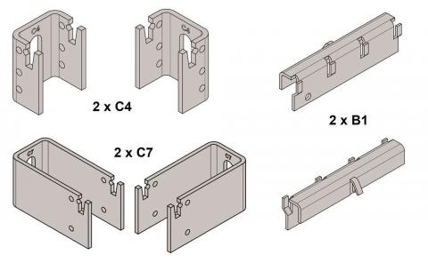 Kit de 4 fixations murales C2, couleur,  VXD/HXD/MXD / CVXD/CLXD / TVLXD | 962761-962769_Kit-fixations-murales-FASSANE-VLX_2xC4-2xC7-2xB1.jpg