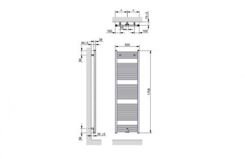 Kit de 3 fixations ATOLL SPA EC Ral 9016  | ACOVA_ATOLL-SPA_SL-05_Schema-FRONT-SIDE-TOP.jpg