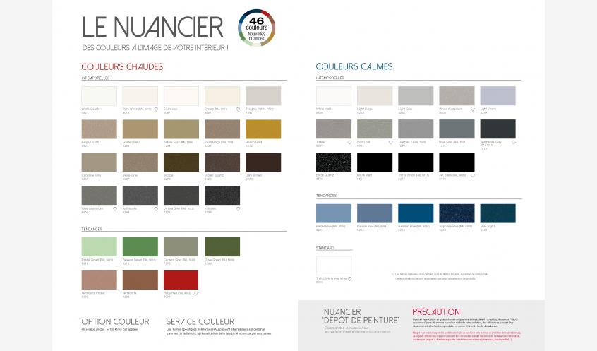 Nouveau Nuancier 46 couleurs !